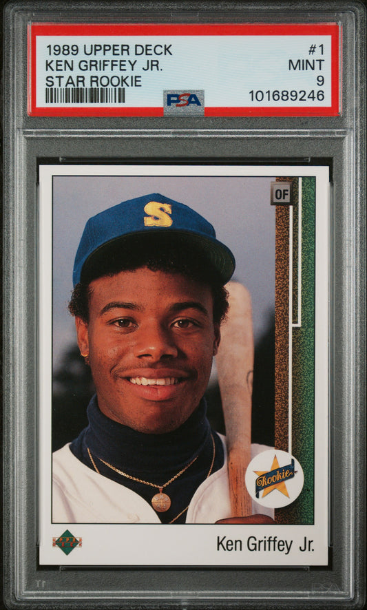 1989 Upper Deck Baseball Low Pack Cornerstone Mixer with a PSA 9 Ken Griffey Jr. RC