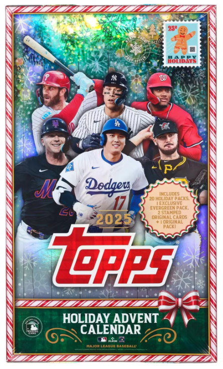 2025 Topps Holiday Baseball Advent Calendar Box Sealed