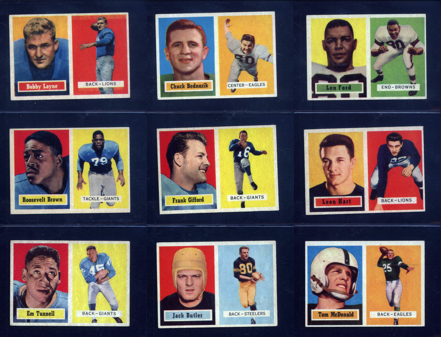 1957 Topps Football Set Break 154 Spot Random Card (Bart Starr Rookie PSA 4, Johnny Unitas Rookie SGC 4.5, Paul Hornung Rookie PSA 6, etc!)