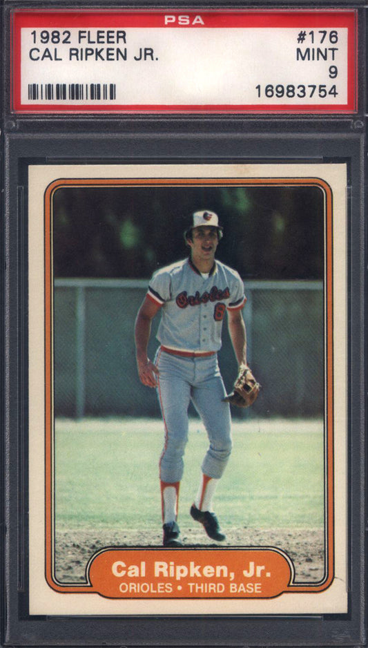 1982 Fleer Baseball Cornerstone Mixer with a PSA 9 Cal Ripken Jr. RC