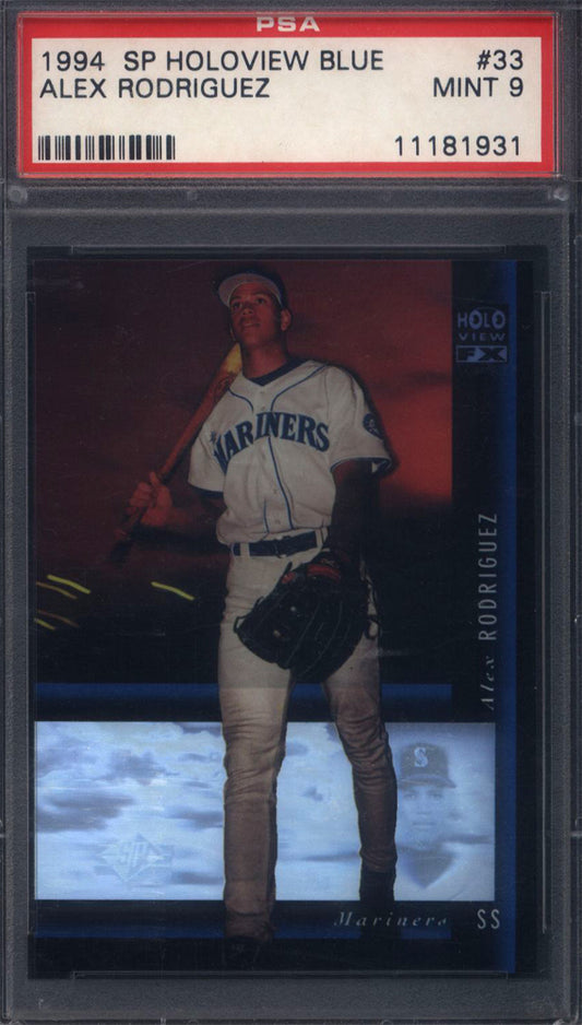 1994 SP Baseball Cornerstone Mixer with a PSA 9 SP Holoview Blue Alex Rodriguez
