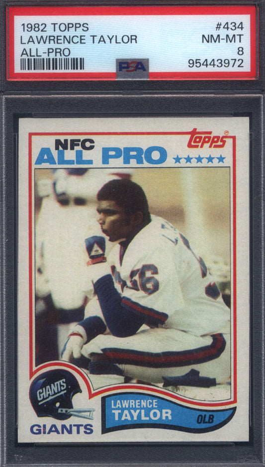 1982 Topps Football Cornerstone Mixer with a PSA 8 Lawrence Taylor RC