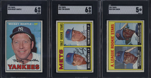 1967 Topps Baseball Set Break 609 Spot Random Card (Tom Seaver Rookie SGC 6, Rod Carew Rookie SGC 5, Mickey Mantle SGC 6, Brooks Robinson SGC 6, etc.!)