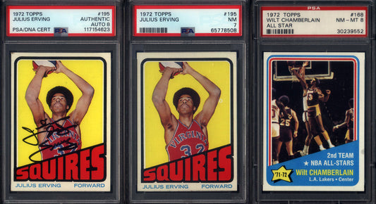 1972 Topps Basketball Set Break 264 Spot Random Card (Dr. J Rookie PSA 7, Dr. J Signed Rookie PSA 8 Auto, Wilt Chamberlain All Star PSA 8, etc!)