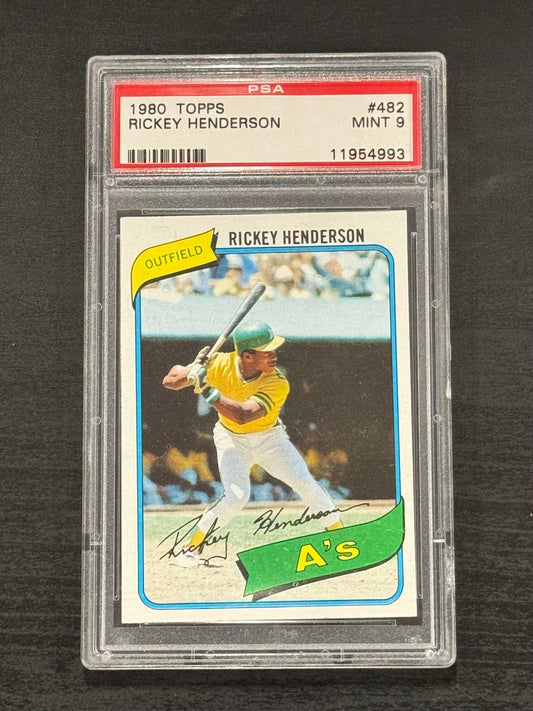 1980 Topps Rickey Henderson PSA 9 Lunch Crew - Break Credit not accepted on single cards