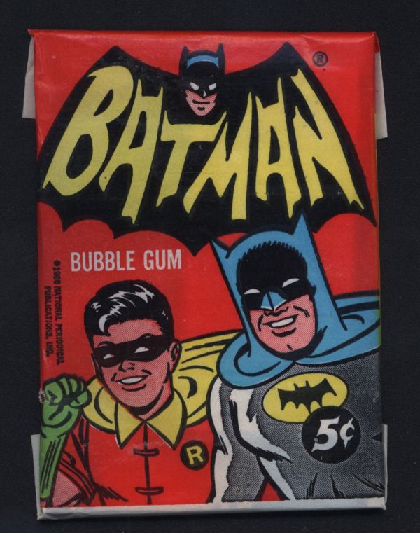 1966 Topps Batman A Series Red Bat Wax Pack 5 Spot Random Card