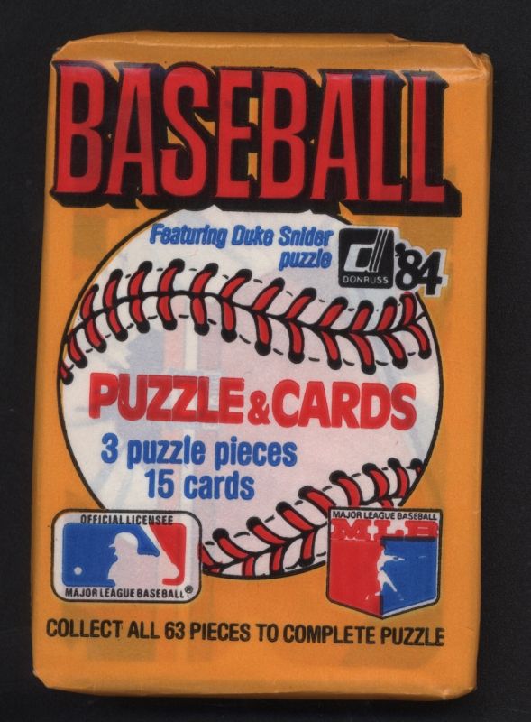 1984 Donruss Baseball Wax Pack Personal