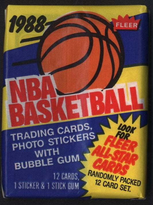 1988 Fleer Basketball Wax Pack 13 Spot Random Card