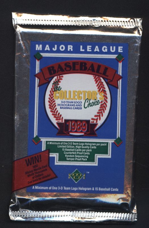 1989 Upper Deck Baseball Low Personal Pack